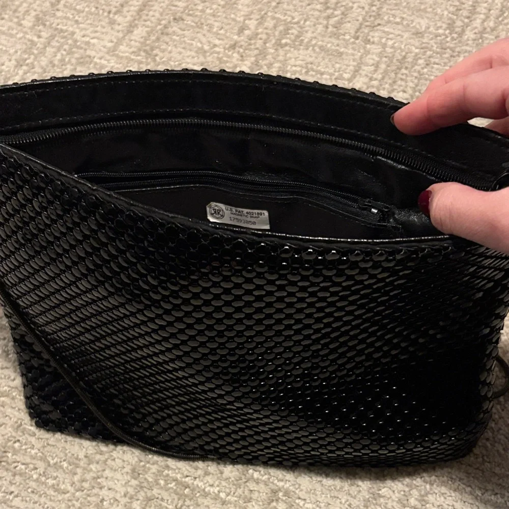 Vintage Elegant Black Mesh Evening Bag - Picture 3 of 4